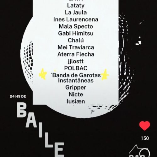 Transmissão da peça sonora M.D.F.D.P. na Chamada pública playlist 24H de #Baile da Radio Caso | Centro de Arte Sonoro, Buenos Aires, Argentina.