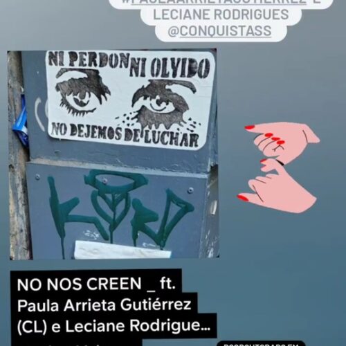 Pré-lançamento da peça sonora NO NOS CREEN no Soundcloud de Marion Velasco.